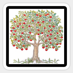 Apple tree drawing Sticker